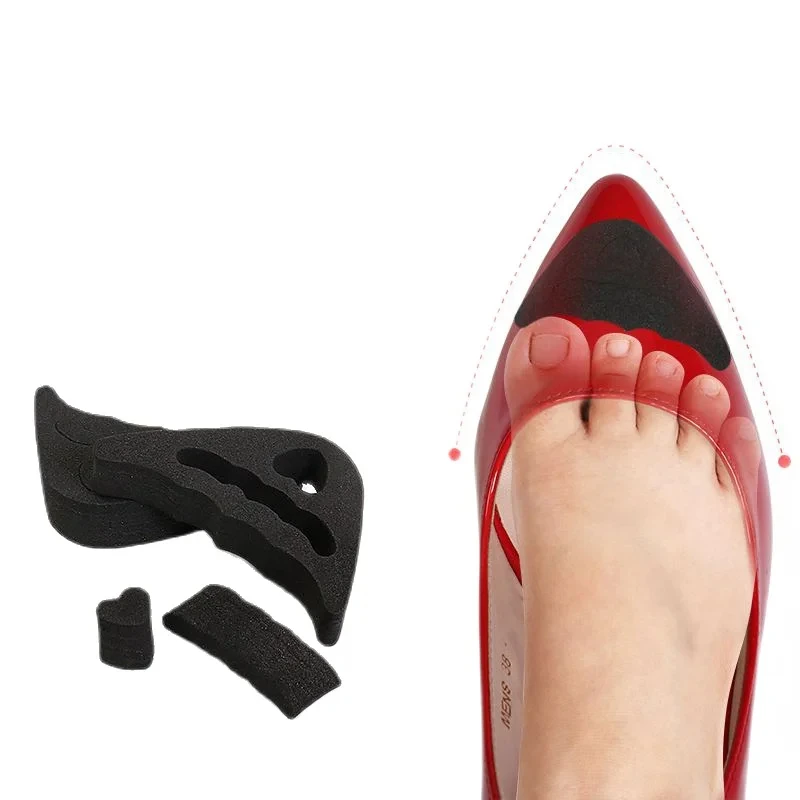 Coussinet d'insertion avant-pied pour femmes, talons hauts, bouchon d'orteil, demi-éponge, chaussures, coussin de réglage des pieds, semelles intérieures de remplissage, coussinets Anti-douleur