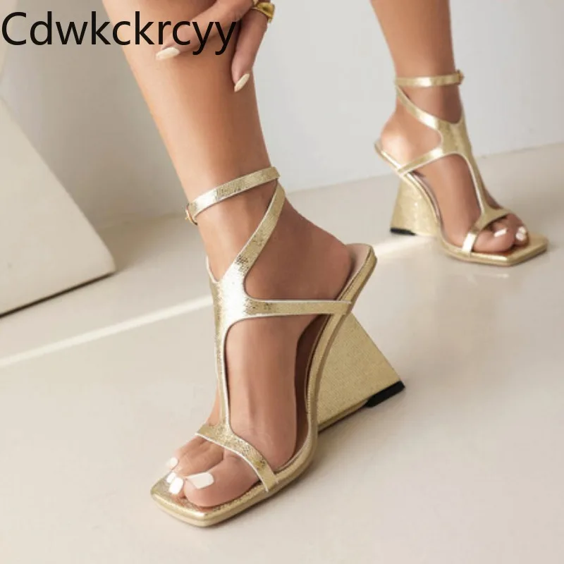 

summer New styles fashion high-heeled Women's Shoes sexy party Buckle Alien heel women's sandals high 10.5cm size 35-43