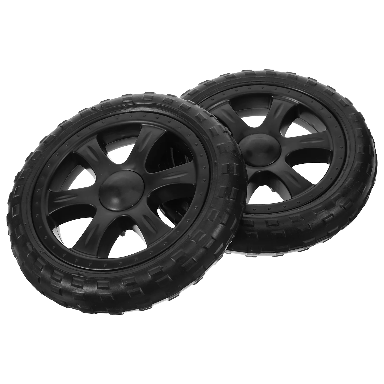 2 Pcs Shopping Cart Wheels 6 Inch Stairs Climber Grocery Replacement Folding Plastic Laundry