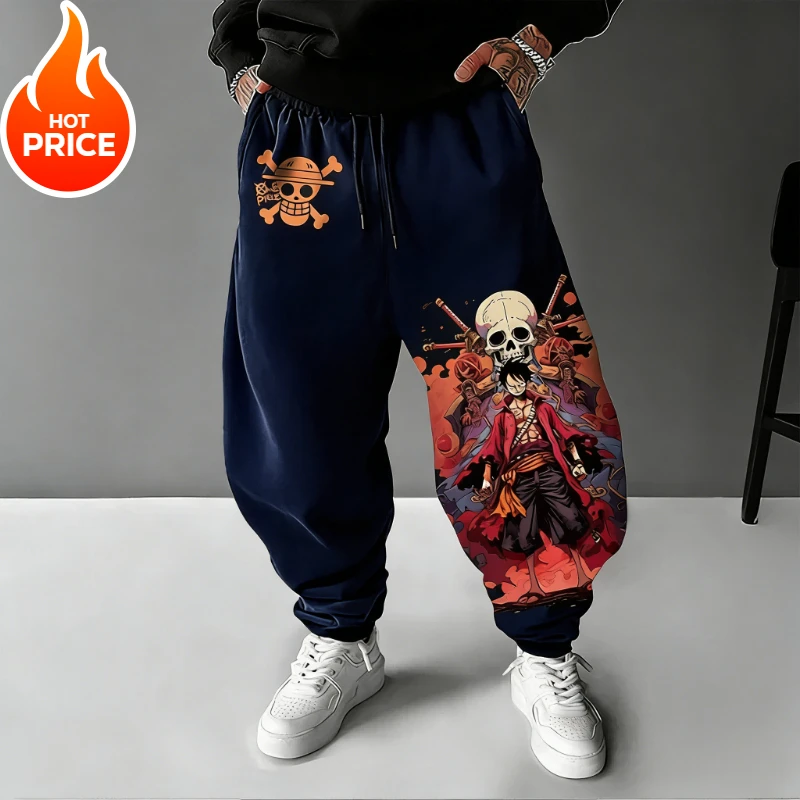 Anime One Piece Luffy Harajuku Männer Vintage Winter Sport Hosen Streetwear Übergroßen Frauen Casual Leggings Jogginghose Unisex Bot