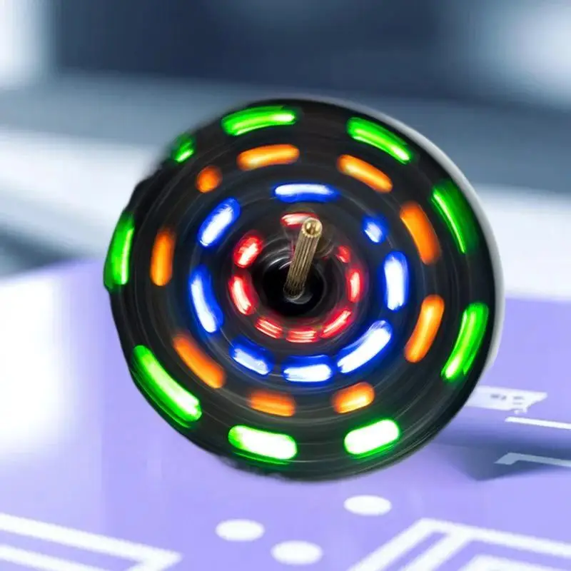 LED Rotating Gyroscope DIY Kit Blinking Lights Circuit Board Soldering Practice Electronics Kit For Beginner Soldering Learning