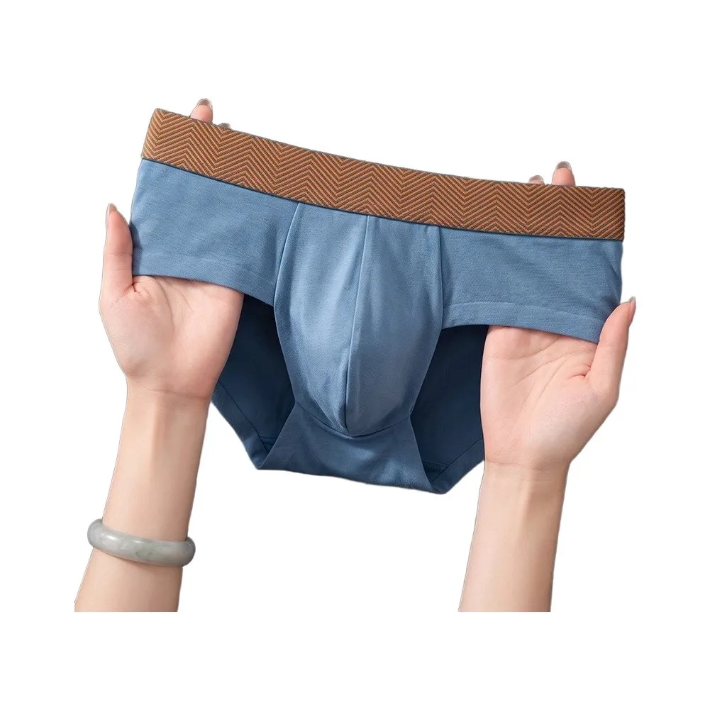 Men's Seamless Briefs Underwear Bulge Pouch Mid-Waist Solid Breathable Panties Elastic Bulge Pouch Lingerie Underwear Shorts