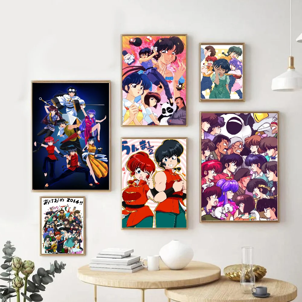 Anime Ranma 2 1 Vintage Posters Sticky Vintage Room Home Bar Cafe Decor Kawaii Room Decor