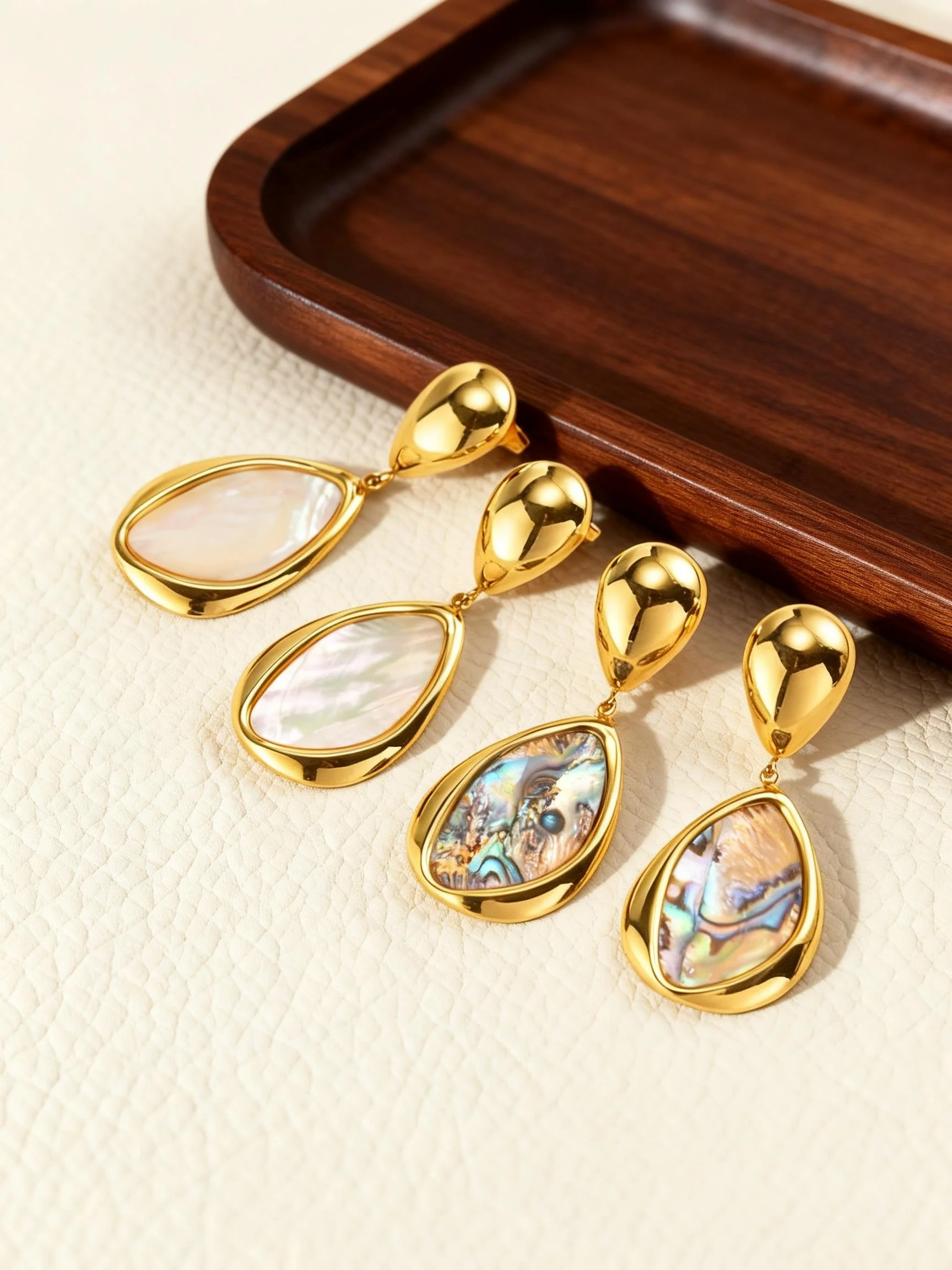 

Summer Ocean Style Abalone Shell Drop Earrings for Women, Elegant Teardrop Dangle Earrings Spring Summer Trendy Jewelry Gift
