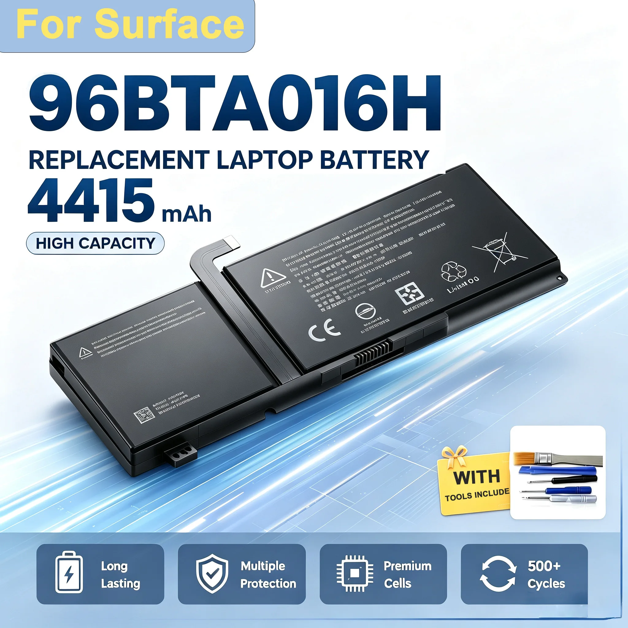 KEYUAN 96BTA016H DYNC01 Laptop Battery for Microsoft Surface Pro 8 1982 1983 2021 Series Tablet 96BTA015H Replacement Battery