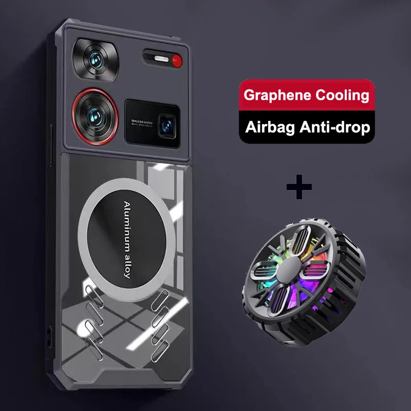 

Силиконовые мягкие чехлы для Nubia Z60S Pro Z70 Z80 Z60 Ultra с защитой объектива, магнитным охлаждением и рассеиванием тепла