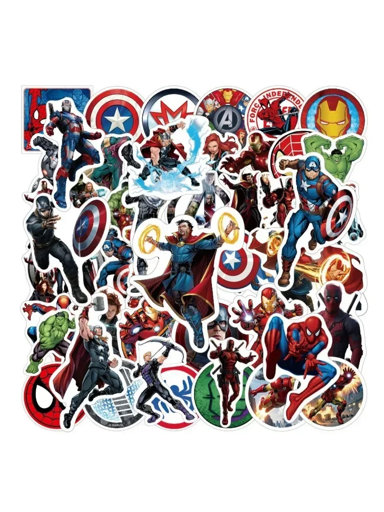 Autocollants de super-héros, décoration de fête, figurine de dessin animé Iron Man SpiderMan, fournitures de fête d'anniversaire, cadeaux pour enfants garçons et filles