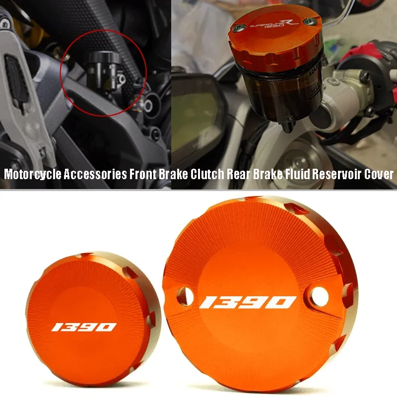 

Motorcycle Accessories For KTM 1390 Super Adventure 1390 Super Duke R 2024+ Front Brake Clutch Rear Brake Fluid Reservoir Cover