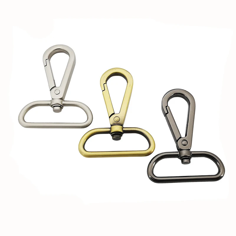 

Metal Swivel Eye Snap Hook Trigger Clasps Clips for Leather Craft Bag Strap Belt Webbing Keychain Hooks Length 38mm