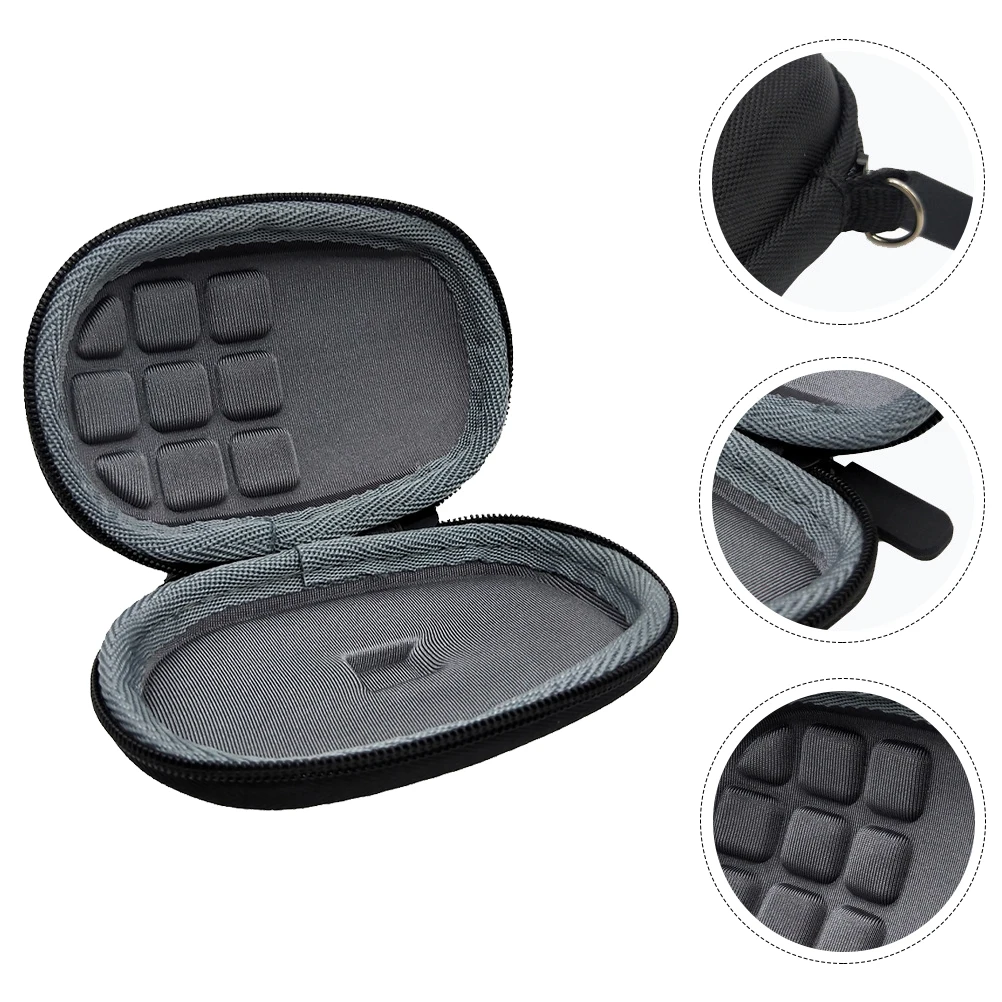 

Wireless Mouse Protection Box Storage Bag Container Black Nylon Cordless Case Portable Travel EVA Shockproof Dustproof Scratch