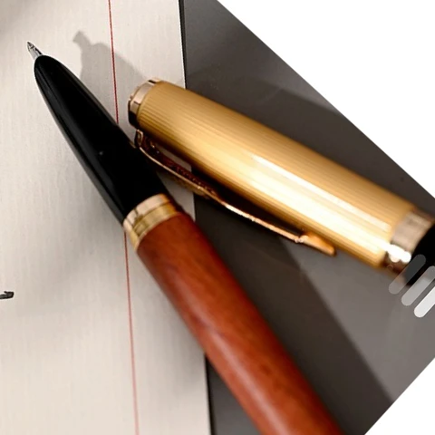 Wood Extremely Thick Hand-made Grinding Polished Fountain Pen 2.5MM Hooded Nib Double-layer Long Knife Business Writing Pen