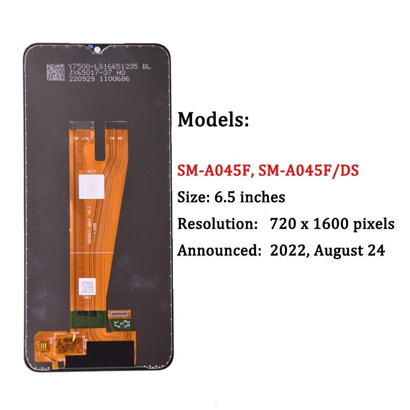 6.5\'\' Display For Samsung  A04e A042F A04 A045 A04S LCD Display with Touch Screen Digitizer For Samsung A047 LCD A042M Display