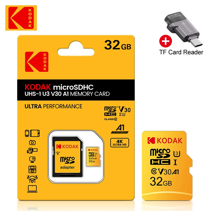Kodak Type-C 3.0 MicroSD Card Reader C100 High-speed Transmission