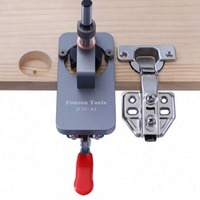 TEBAK Fixture Aluminum Alloy Hole Opener Template Door Cabinets 35mm Hinge Boring Jig Woodworking Hole Drilling Guide Locator