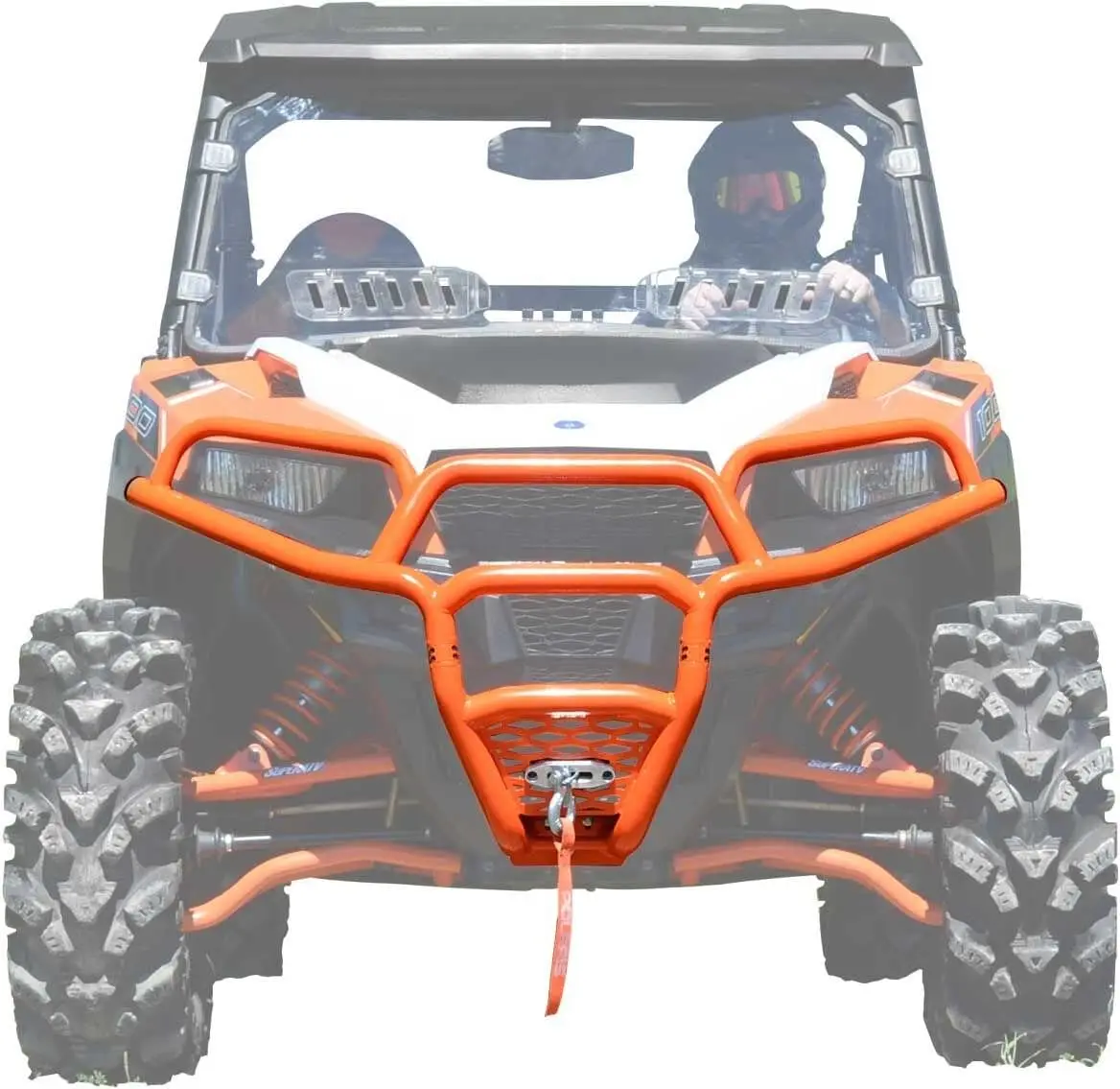 Heavy-Duty Front Bumper for 2016-2023 Polaris General 1000, 2017-2023 General 1000 4, Orange, 1.25" Steel