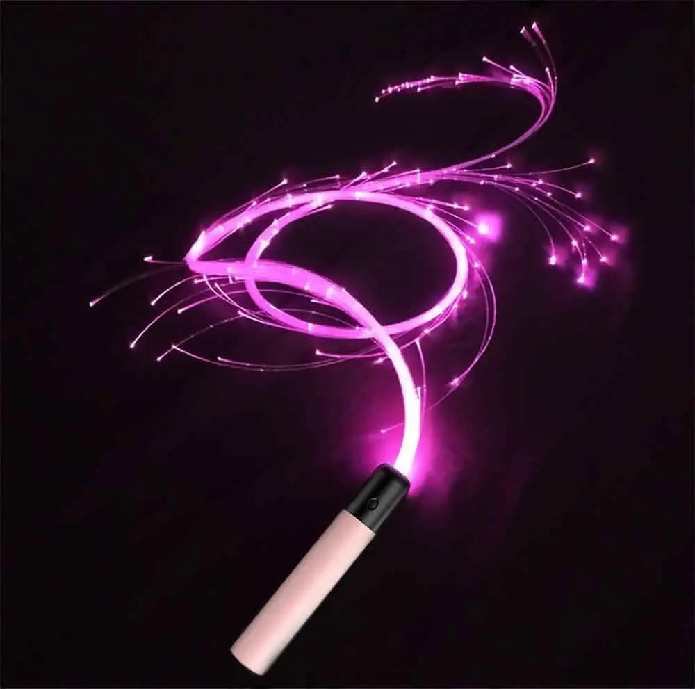 RGB 360° Swivel LED Fiber Optic Whip Super Bright Light Up Rave Toy EDM Pixel Flow Lace Dance Festival Party Disco Dance Whips