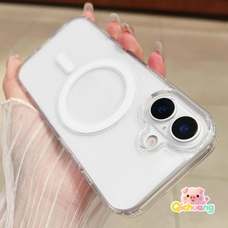 

Transparent Magnetic Phone Case For Samsung Galaxy A42 M42 A37 A36 A35 A34 A33 A32 A31 A30 A30s M31 M31s M30s M23 4G 5G A7 Cover