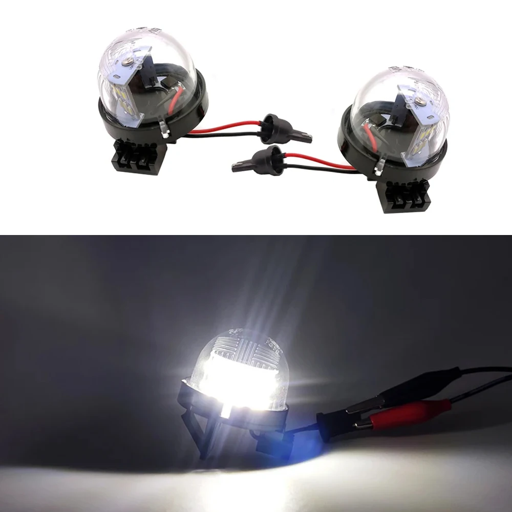 2Pcs LED Kennzeichen Licht Für Suzuki Wagon/Alto/Jimny Xenon Weiß Licht Klare Abdeckung ABS Material auto Zubehör Lampen