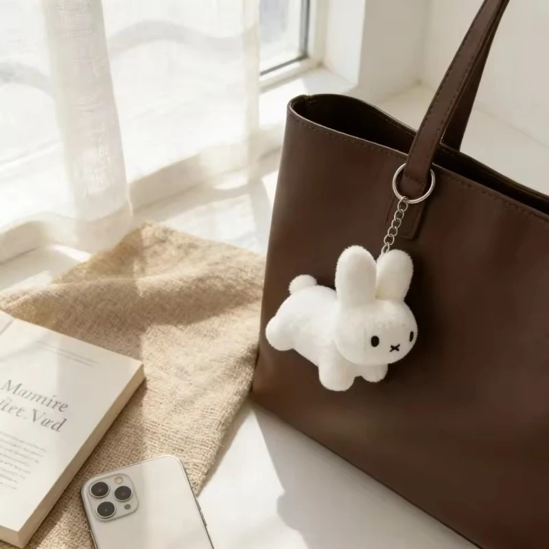 Kawaii Miffy Plush Doll Super Cute Mini Rabbit Bag Hanging Tabletop Decoration Cartoon Accessories Delicate Gift