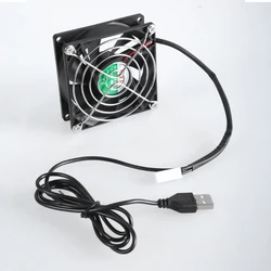 Adjustable Thermostat USB Cooling Fan for AV Cabinets 80mm, Enhances Air Circulation In Enclosed Spaces
