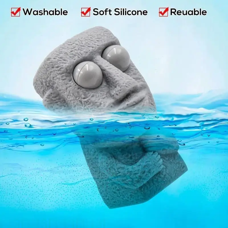 U13F Fidgets Squeeze Toy Eyepopping Rock Man เน้นไปที่การสวมรอยอุปกรณ์เล่นกล