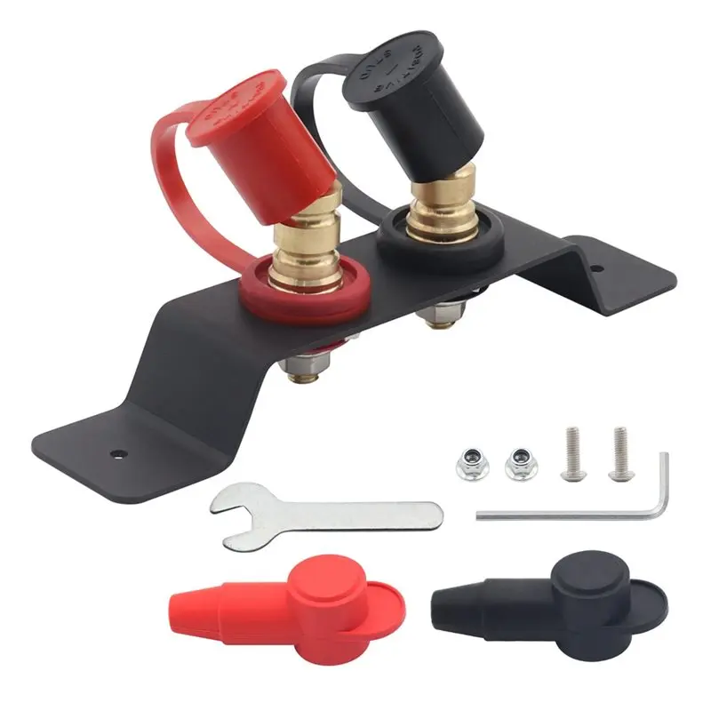 

Battery Terminals Relocation Kit With Battery Jump Post Battery Jumper Terminals Charging Tools Kit For ATV UTV RV Truck