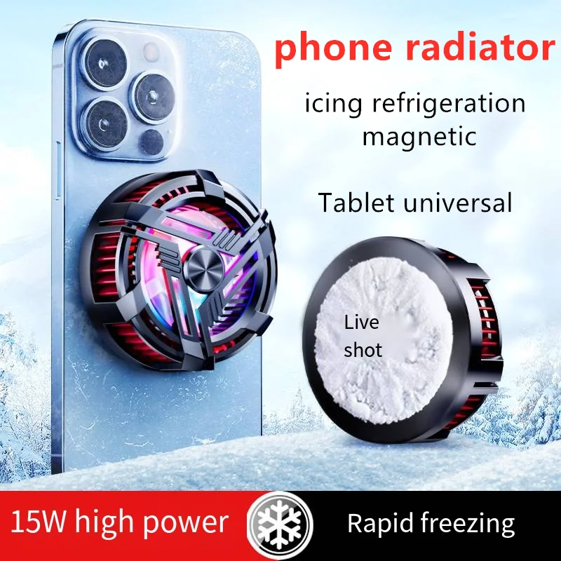 AL02  magnetic mobile radiator cooling fan Semiconductor cooler for iPhone Samsung gamepad for IPAD tablet flat radiator