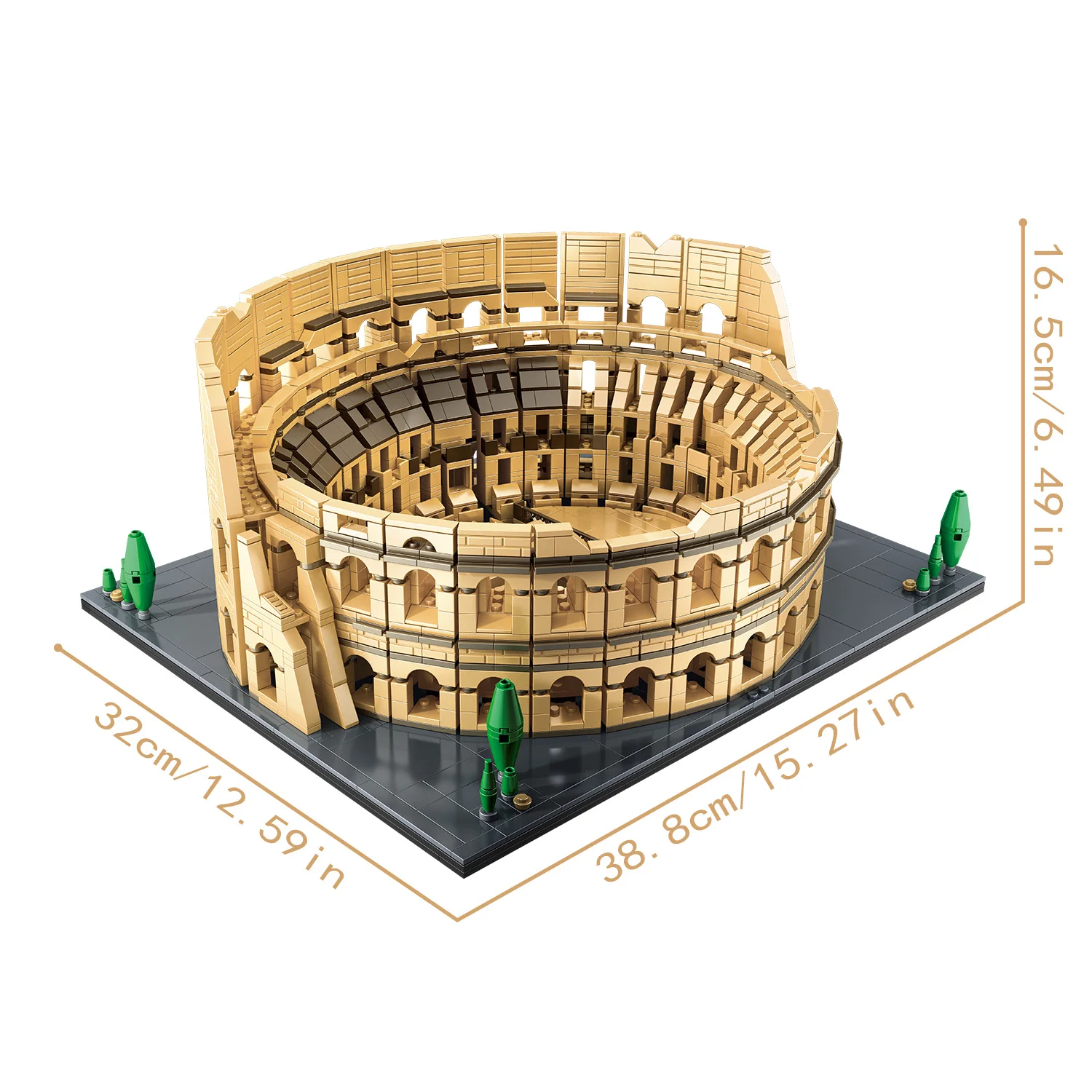 2860PCS De Romeinse Colosseum Bouwstenen Speelgoed Model Colosseum Monteren Puzzel Bricks Speelgoed Sets Desktop Ornament Geschenken 14 + jaar