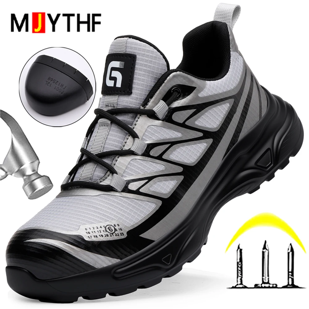 Quality Work Safety Shoes Fashion Men Work Sneakers Steel Toe Shoes Puncture-Proof Security Work Shoes Protection Male Shoes