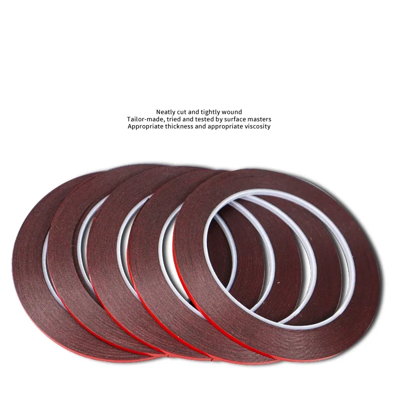 100PCS Curved Screen Border Sealed Strong Adhesion Red Double Sided Tape For Phone Electronic MaintenanceScreen Repair Tool