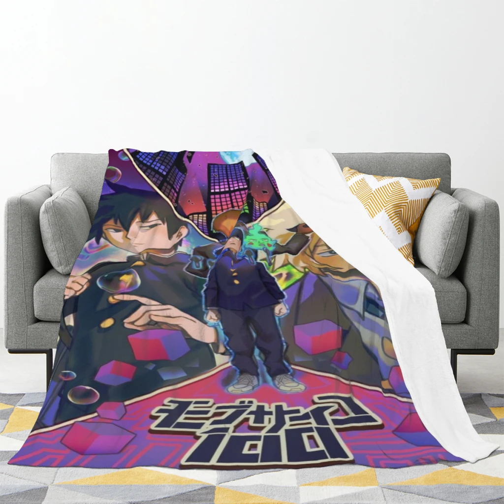 Mob Psycho 100 Comfortable Flanne Blanket Comforter Flannel Soft throw Blankets Warm Home and Decoration