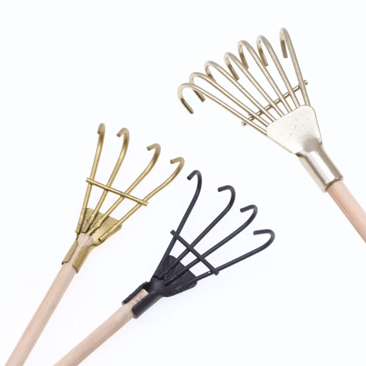 Micro landscape mini iron rake tool DIY handmade landscaping props model accessories, home decoration handicrafts ornament