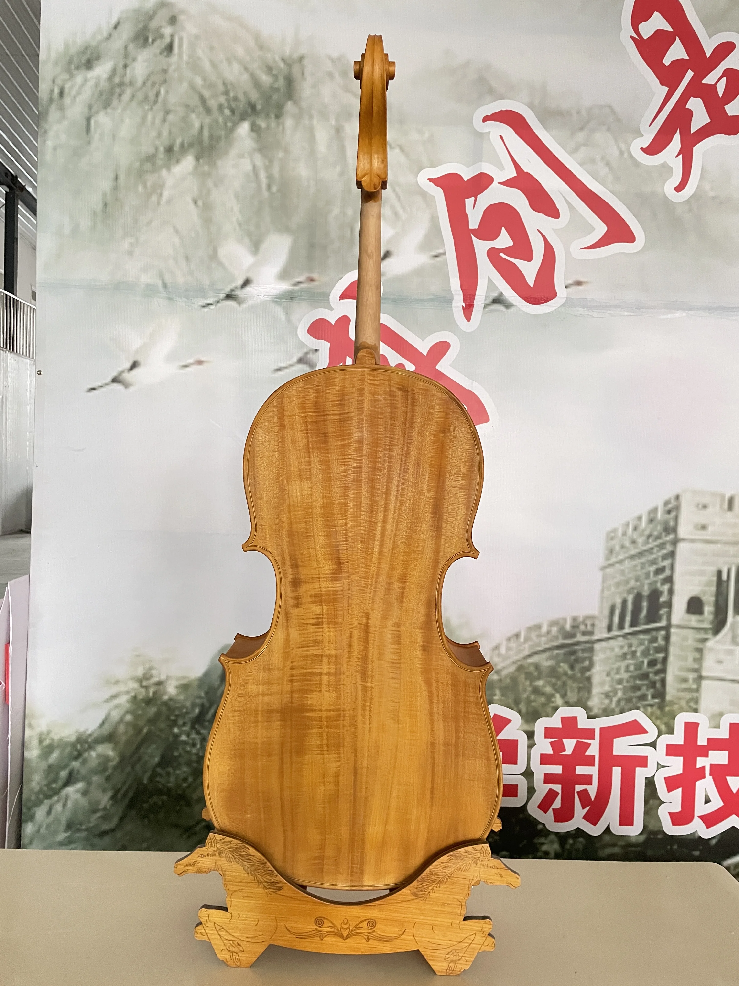 

Handmade European maple cello unfinished spruce flame maple cello 4/4 solid wood cello