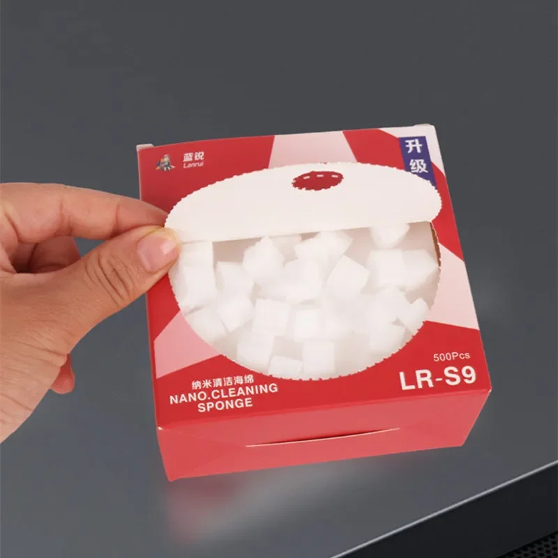 

Lanrui LR-S9/A9 500 шт. нано-чистящая губка для экрана мобильного телефона/камеры/печатных плат, паяльный сварочный флюс, инструмент для очистки масла