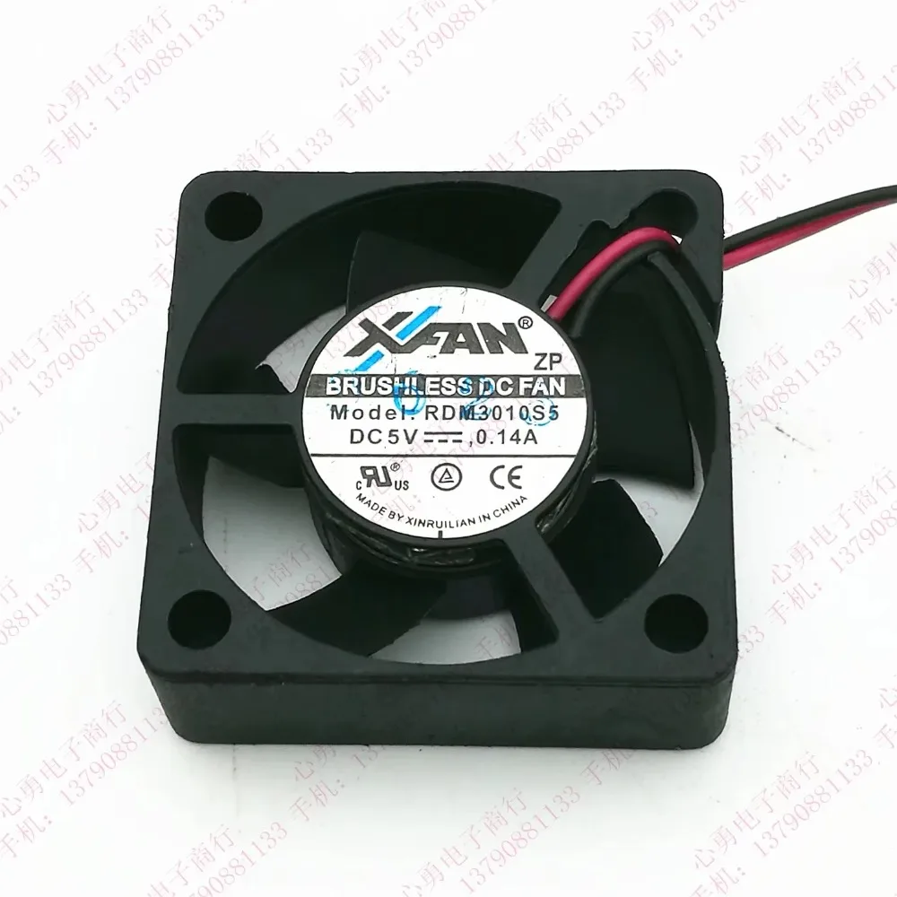 

XIFAN RDM3010S5 DC 5V 0.14A 30x30x10mm 2-Wire Cooling Fan