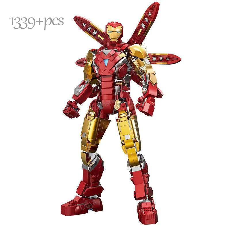 Disney Avengers Iron Man MK50 MK1 Steel Mecha Action Figures Building Blocks Classic Movie Model Bricks Toys For Kid Gift