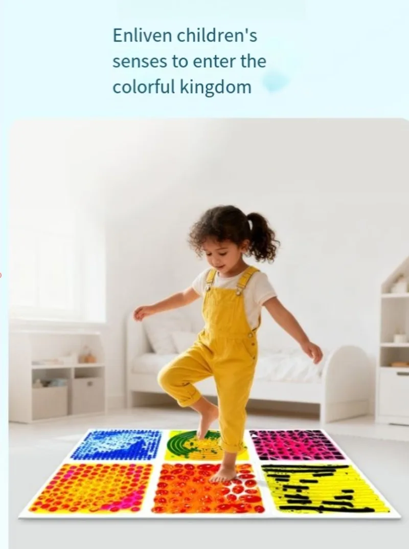 

30CM Hengfu Texture Design Liquid Floor Mat Massage Foot Stimulation Acupoints Children's Sensory Liquid Floor Mat