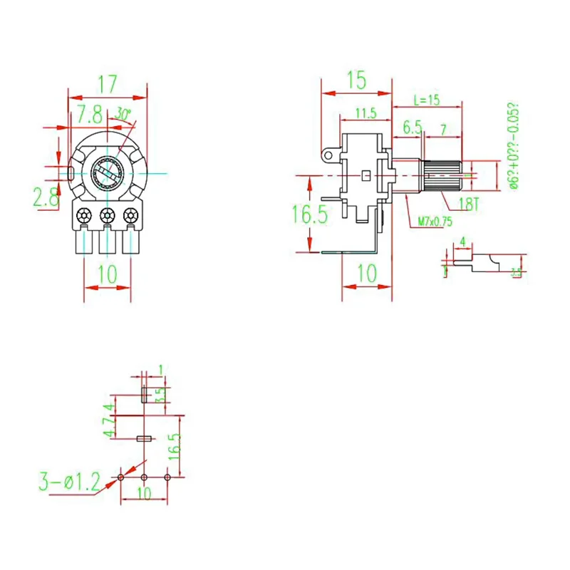 5 pz NUOVO Potenziometro Singolo WTH148 con interruttore 15mm B5K B10K B50K B100K B500K Per Amplificatore Audio 5k 10k 100k 50k 500k