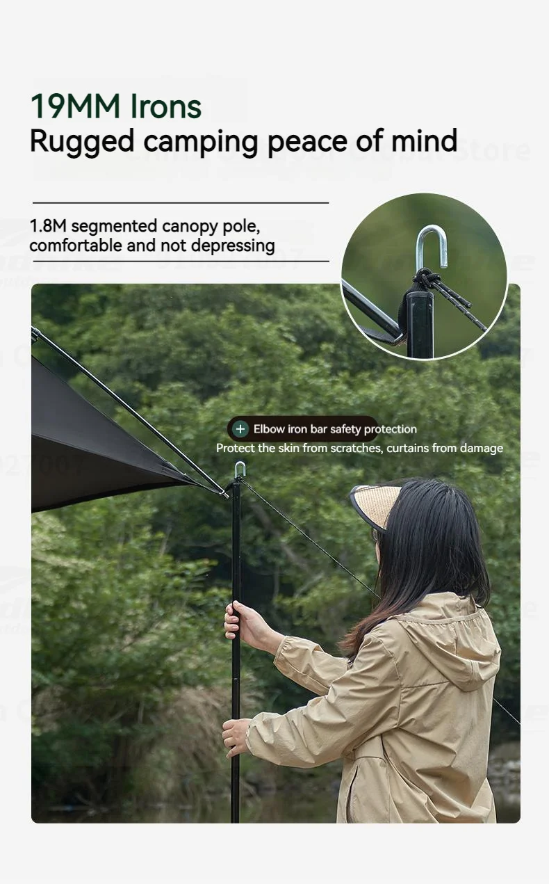 MOBI GARDEN Car Side Tent SUV Docking Camping Picnic Waterproof Sunscreen UPF50+ Convenient Black Advanced Canopy Awning Outdoor image 21