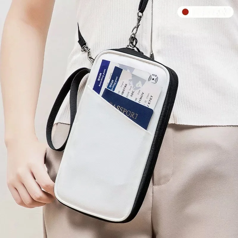 rfid-盗難防止トラベルドキュメントバッグ-レディース-クロスボディ-ハンドヘルド-大容量収納ポーチ-チケットやパスポート用