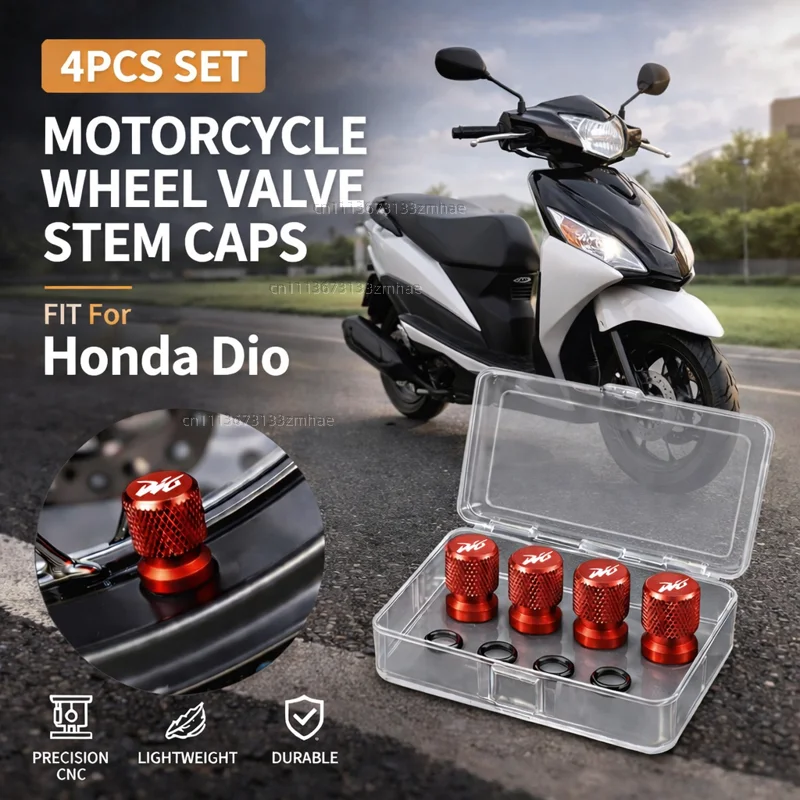 

For Honda Dio 50 ZX50 DJ-1 DJ-1RR AF19 AF18 SR AF20 ZX AF25 AF27 AF28 AF34 AF35 Motorcycle Accessories CNC Aluminum Tire Valve