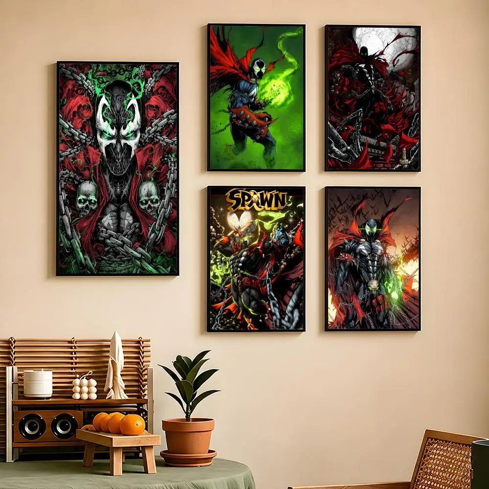 comic S-Spawn Poster  Poster Self-adhesive Art Waterproof Paper Sticker Coffee House Bar Room Wall Decor