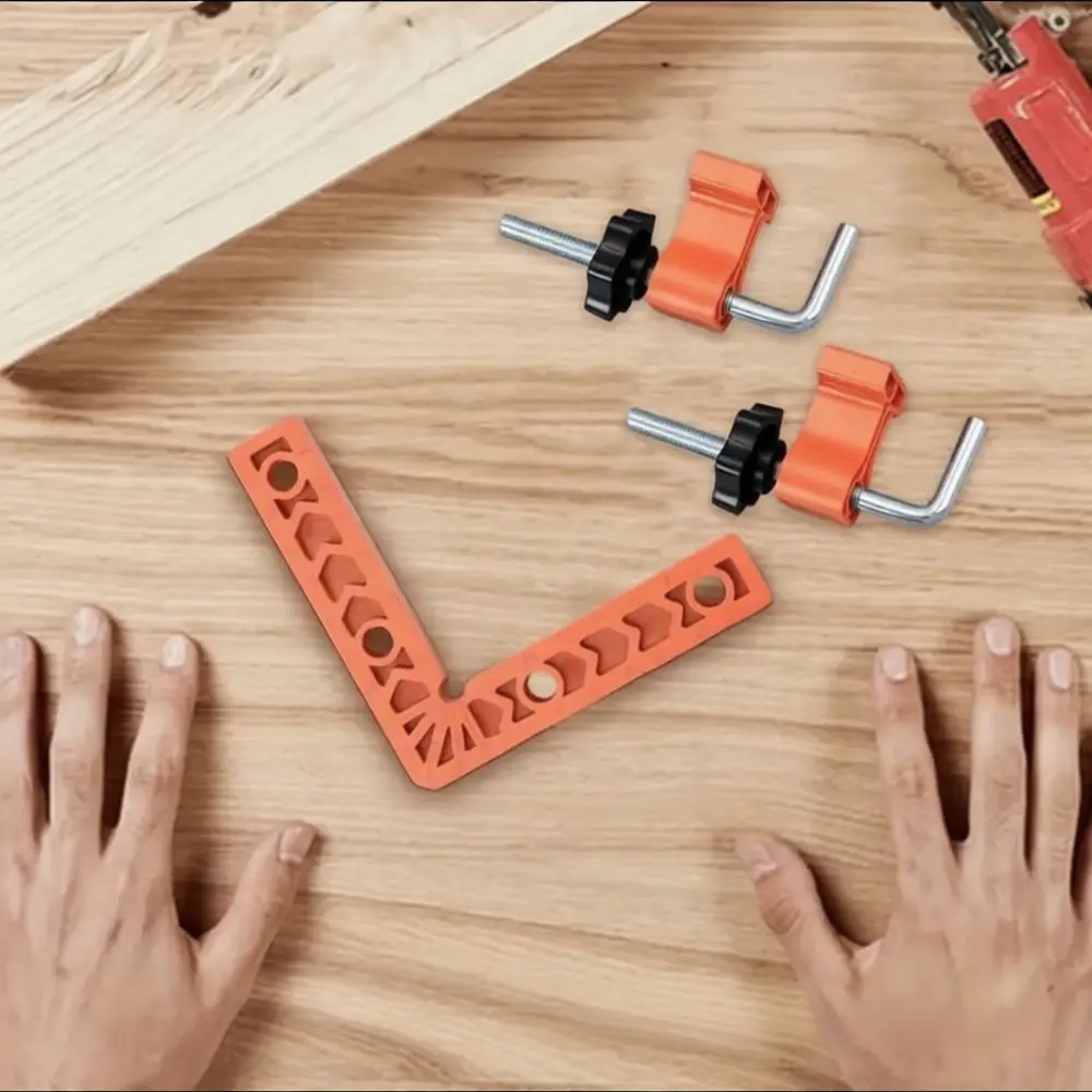 Woodworking Corner Clamp 90 Degree Positioning Square ABS Right Angle Tool For Carpentry DIY Project Frame Assembly