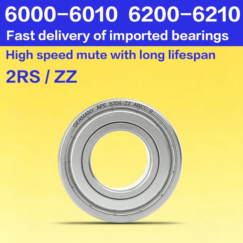 2-10pcs abec-9 bearing 6200 6202 6002 6201 6000 6001 6003 6203 6004 6204 6005 6205 6006 6206 -2RS RS Z ZZ bearings image 6