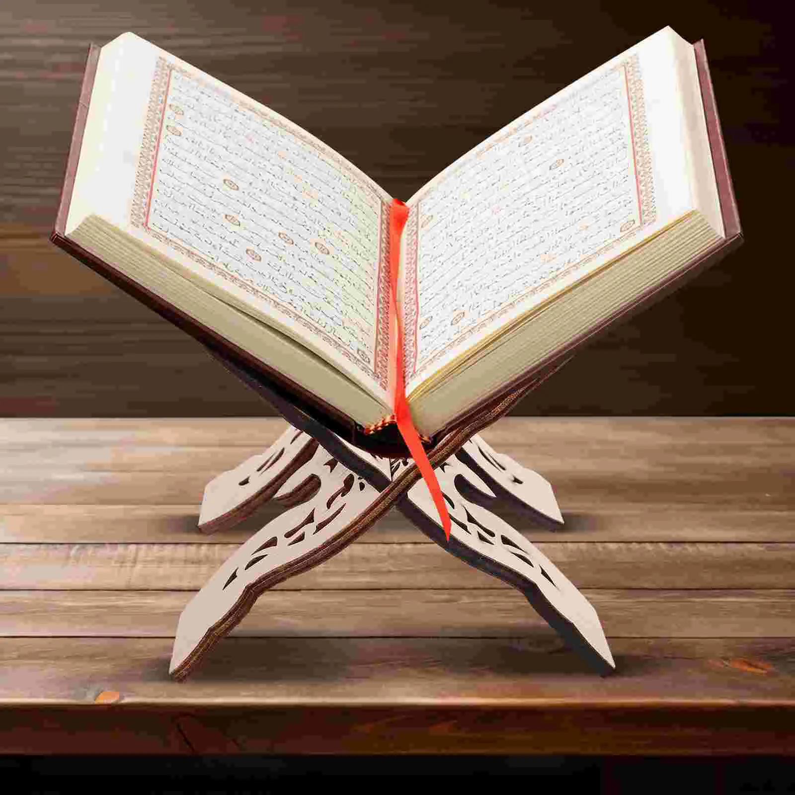 Wooden Bible Book Stand Desktop Reading Book Holder Quran Displaying Rack Tabletop Bible Rack