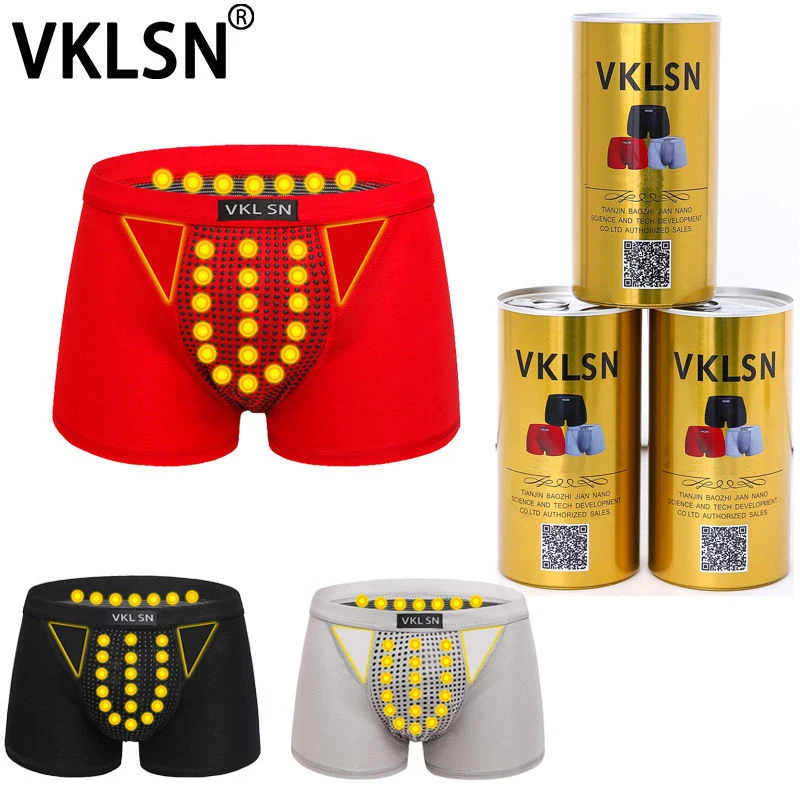Men Briefs Boxer Shorts Breathable Comfortable Men Magnetic Therapy with 22 Health Magnets for Blood Circulation XL-6XL Size