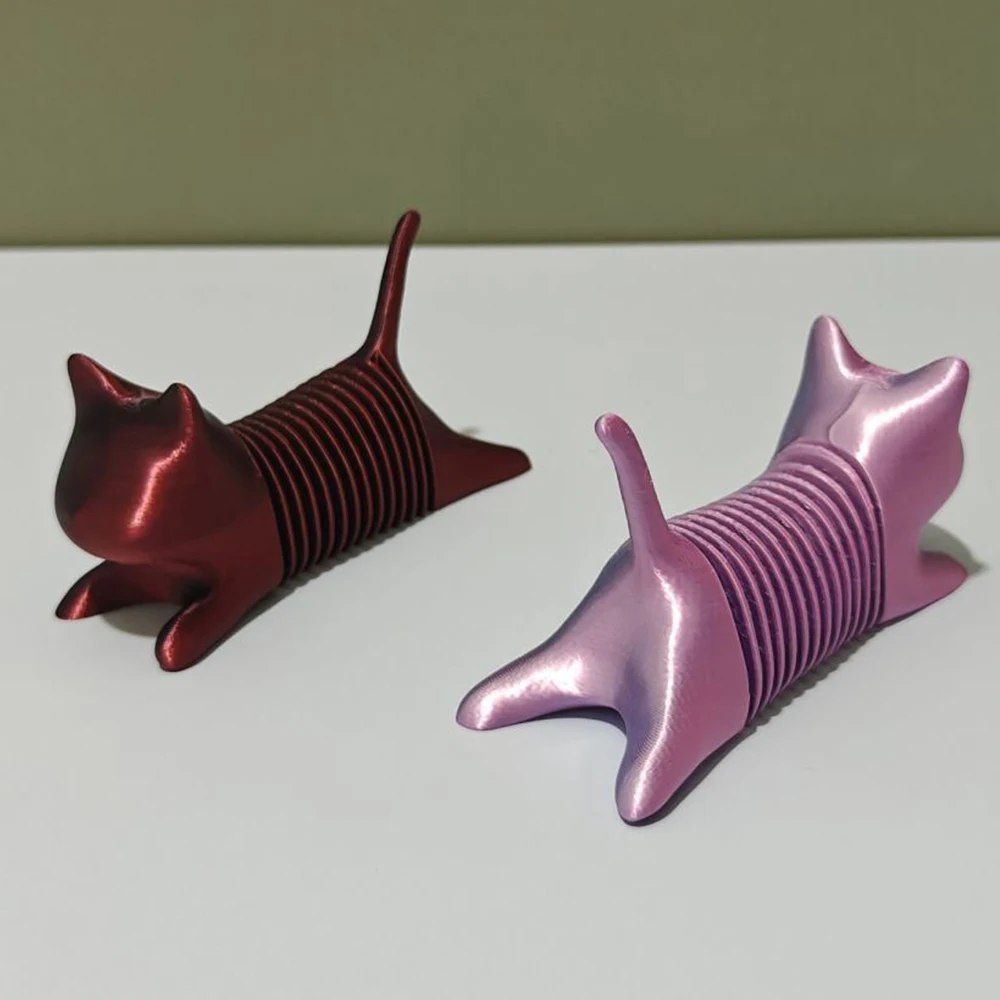 Figurines d'animaux mobiles multi-articulations, chats modèles College en 3D, ornement décoratif, créativité de bureau, nouveauté, cadeaux pour enfants