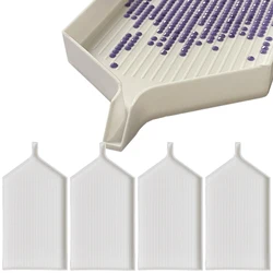 5Pcs Nail Art Rhinestones Container, Diamond Painting Dotting Pick Up Tray with Open Tips for Easy Application