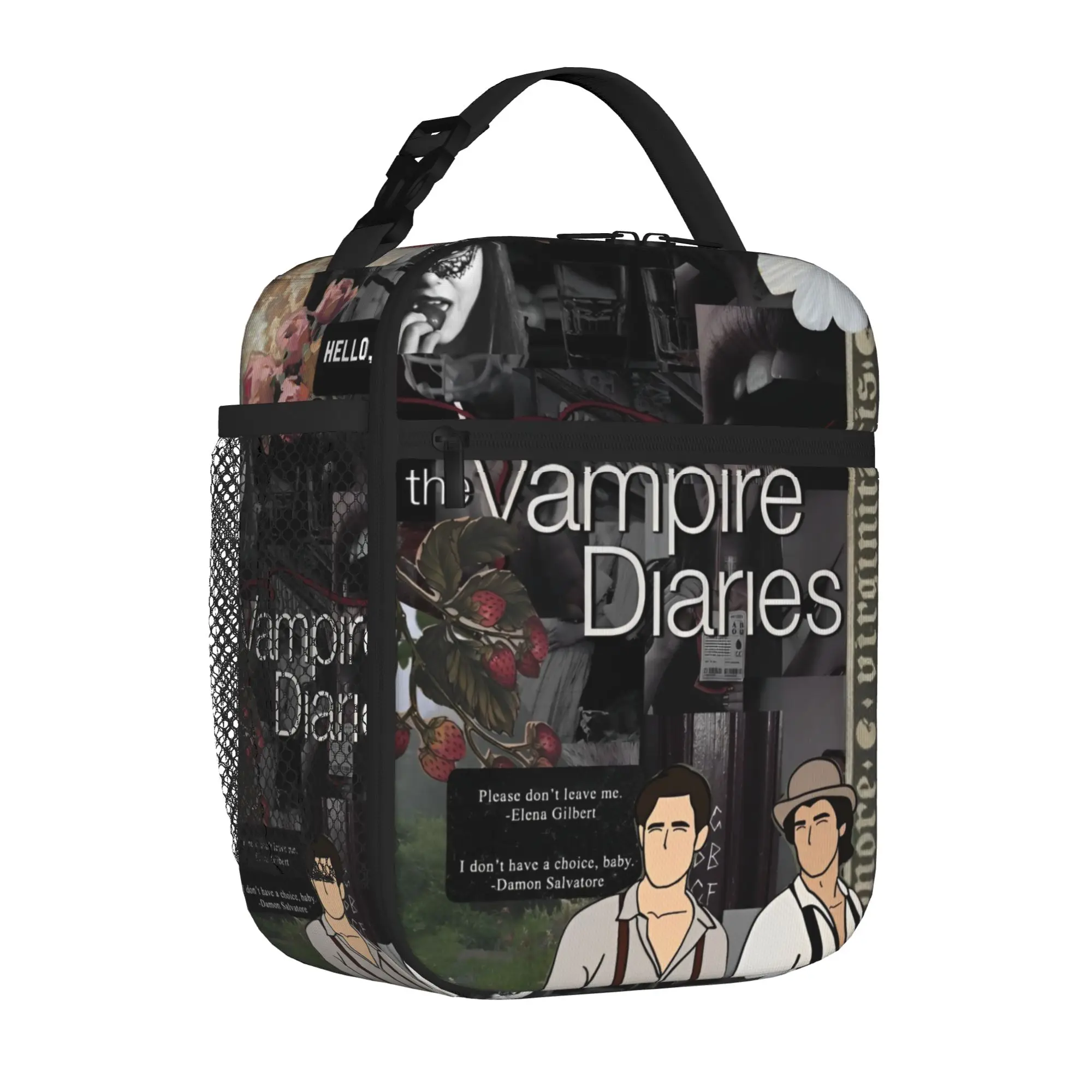 Insulated Lunch Boxes The Vampire Diaries Cartoon TV Series Storage Food Box Multifunction Cooler Thermal Bento Box For Office