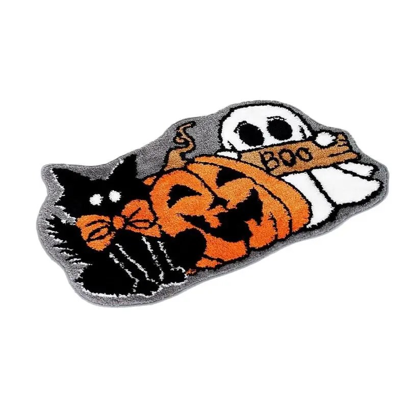 Halloween Horror Pumpkin Kitchen Hallway Balcony Rugs Home Decor Bedroom Bedside Boo Mat Bathroom Laundry Room Anti-slip pad